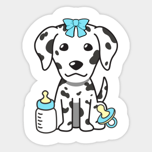 Cute dalmatian is a baby Sticker